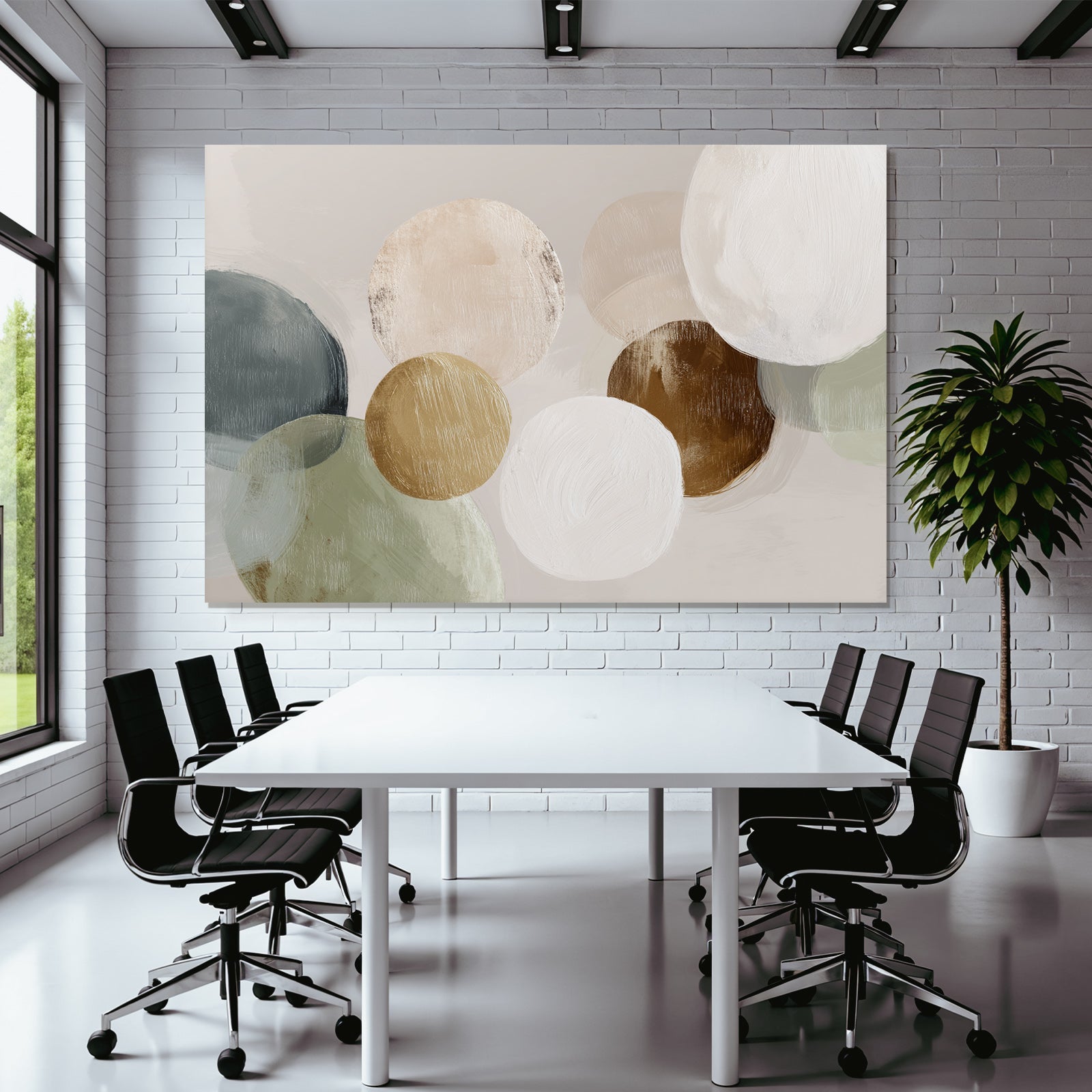 Abstract Circular Shapes Soft Colors