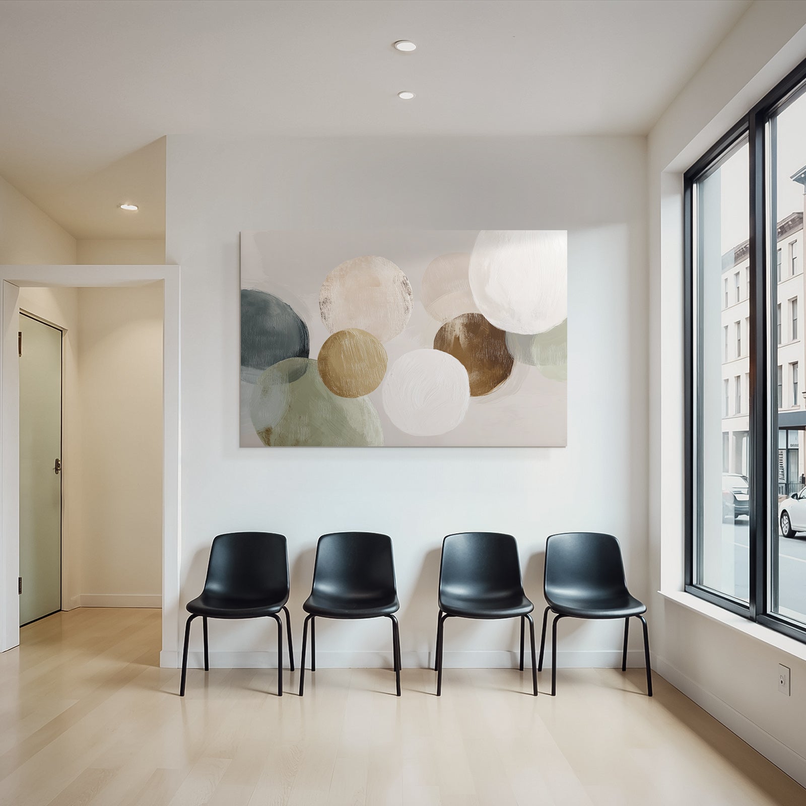 Abstract Circular Shapes Soft Colors