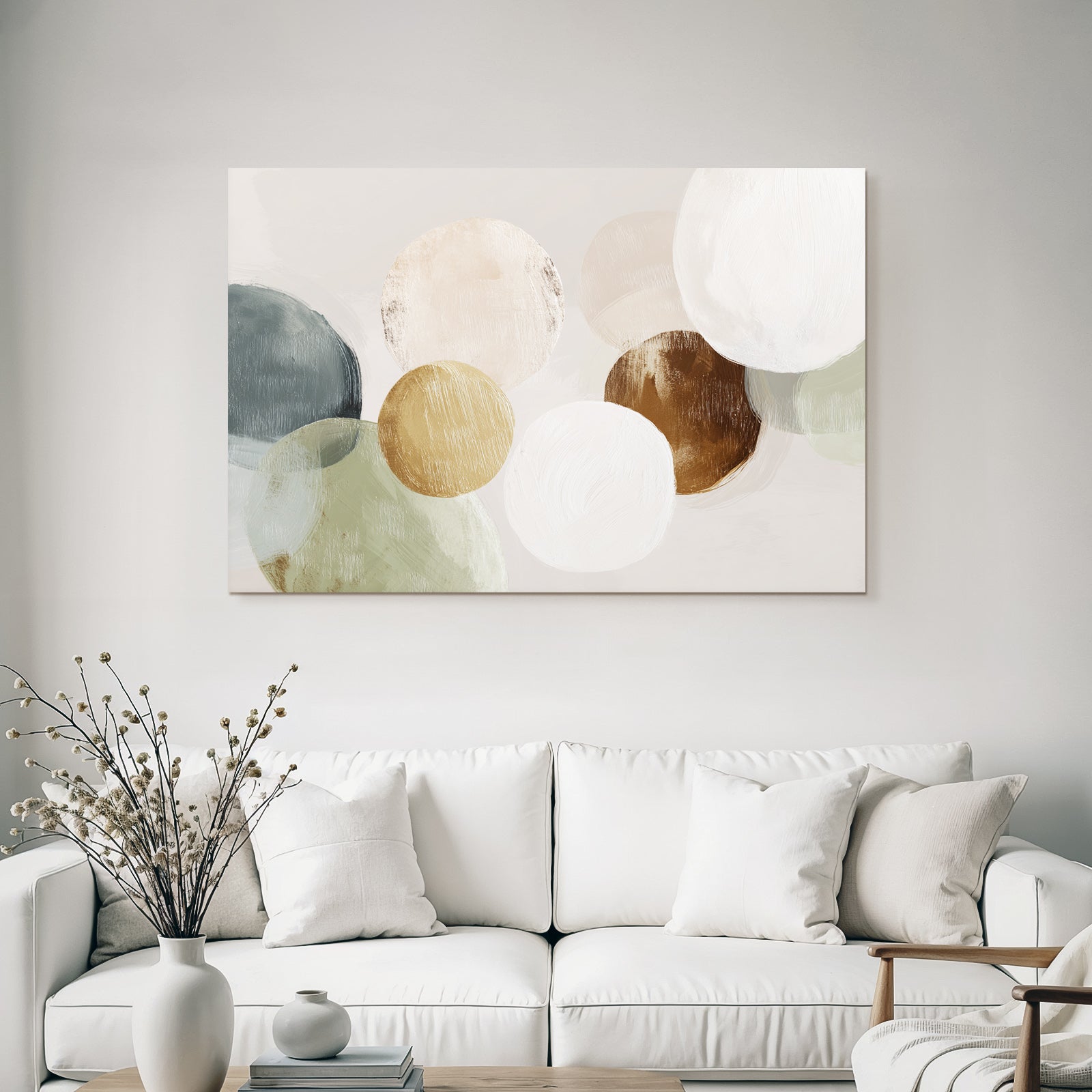 Abstract Circular Shapes Soft Colors