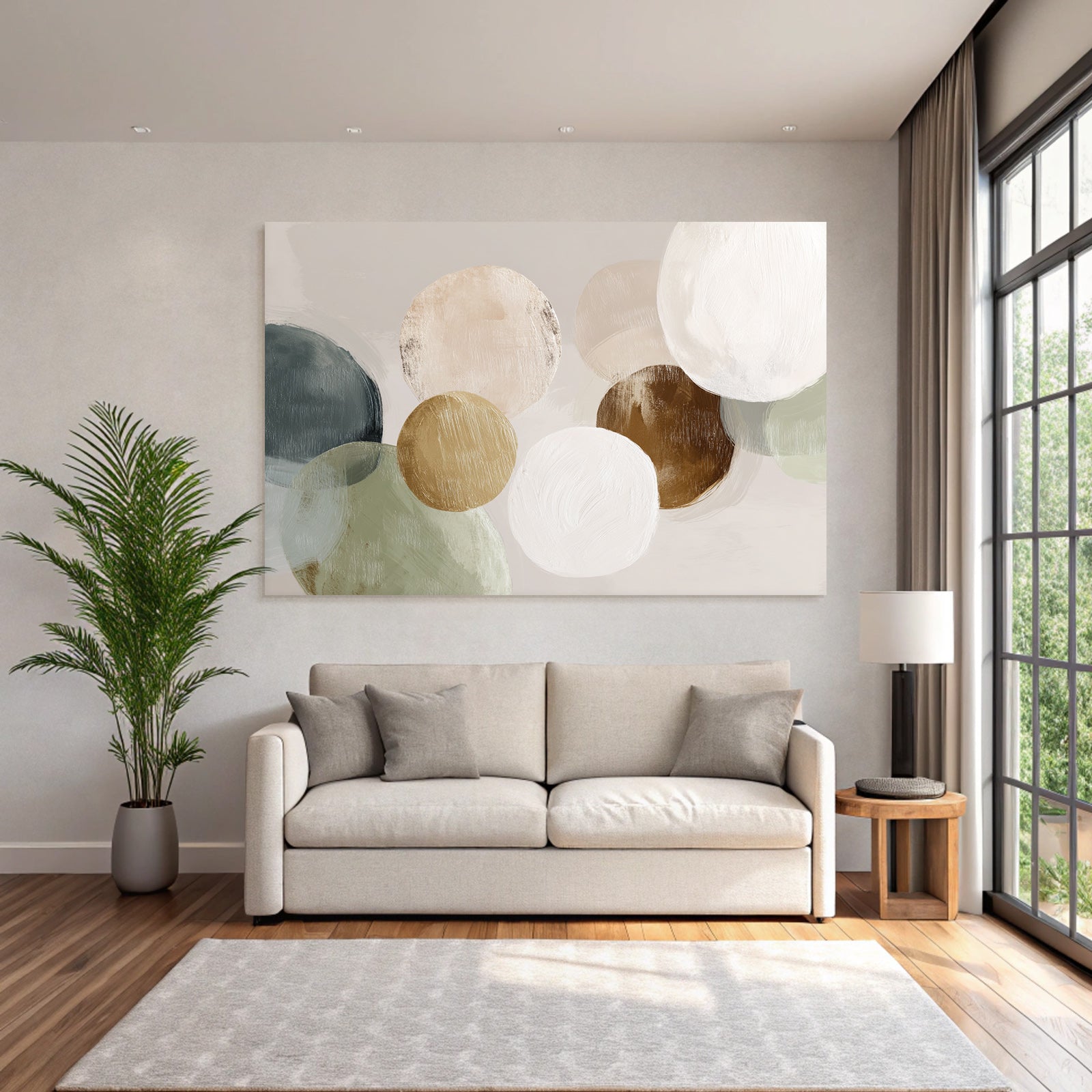 Abstract Circular Shapes Soft Colors