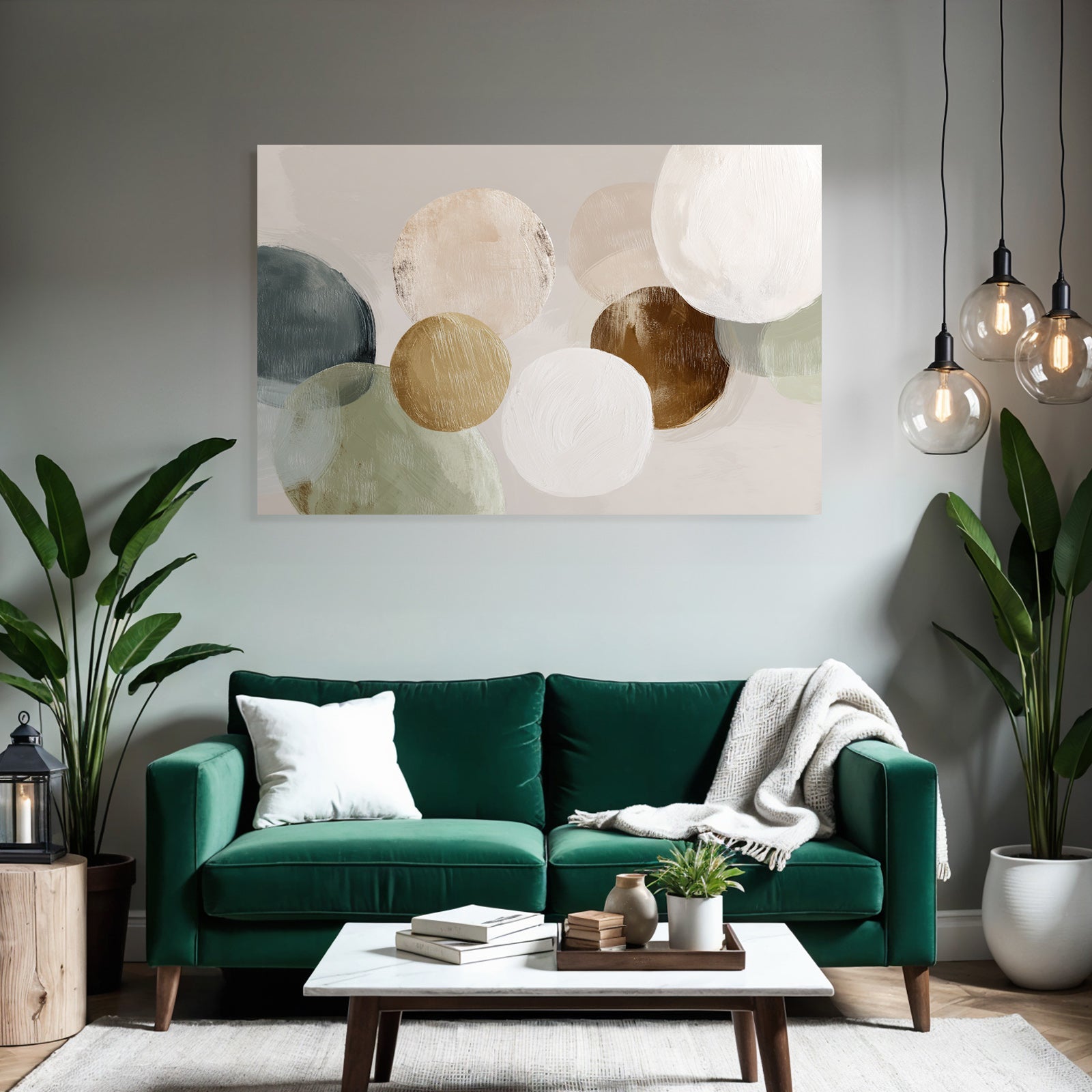 Abstract Circular Shapes Soft Colors