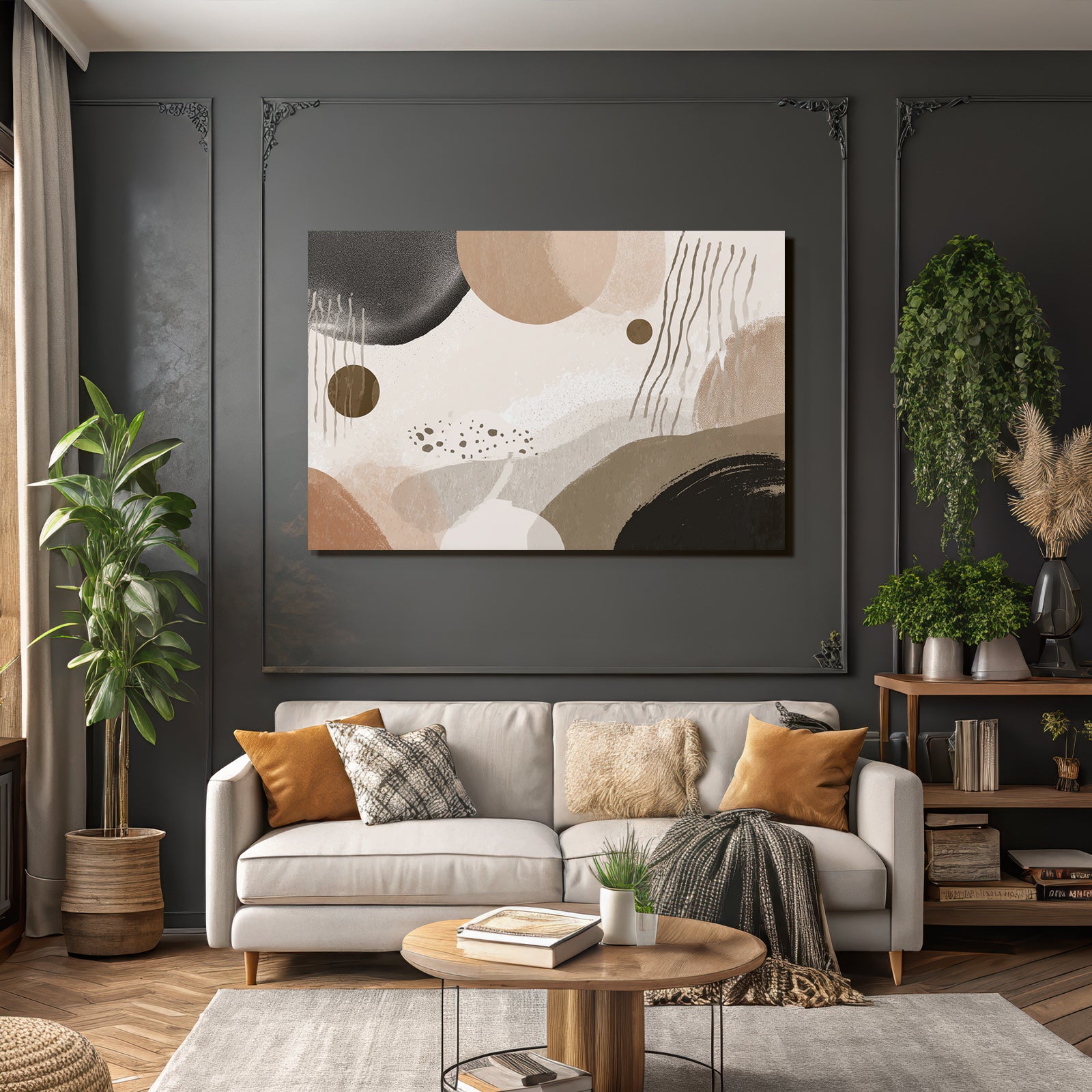 Abstract Design Earthy Tones Shapes Colors