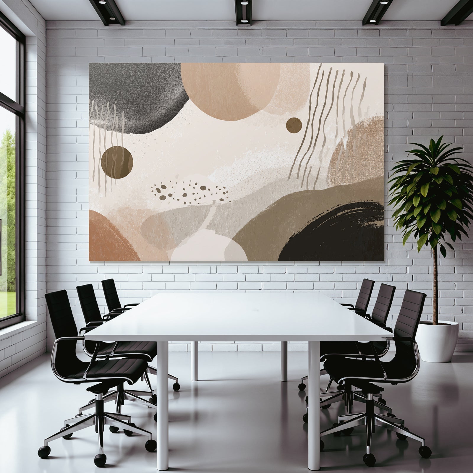 Abstract Design Earthy Tones Shapes Colors