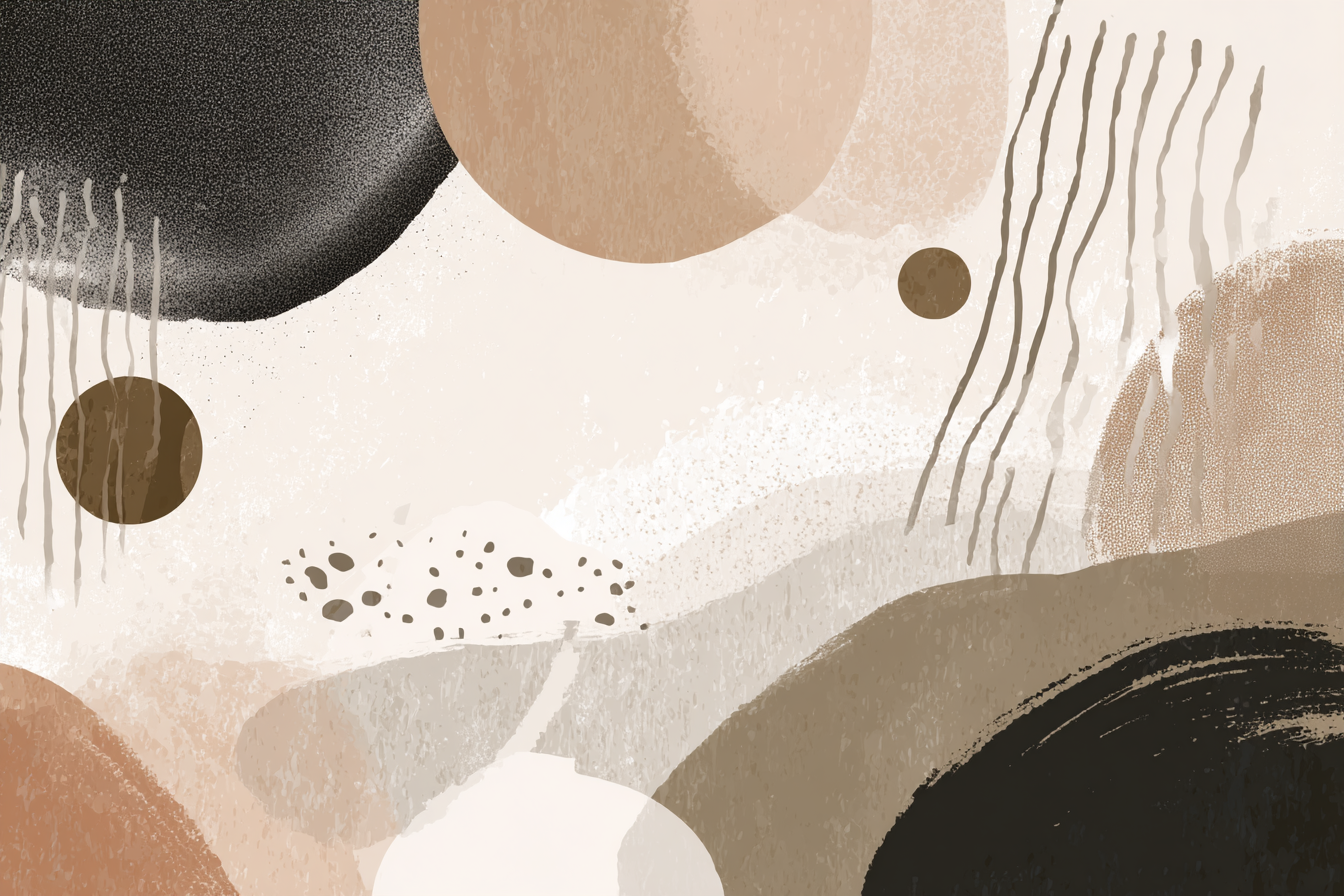 Abstract Design Earthy Tones Shapes Colors | Japandi | Einrichtungsstile