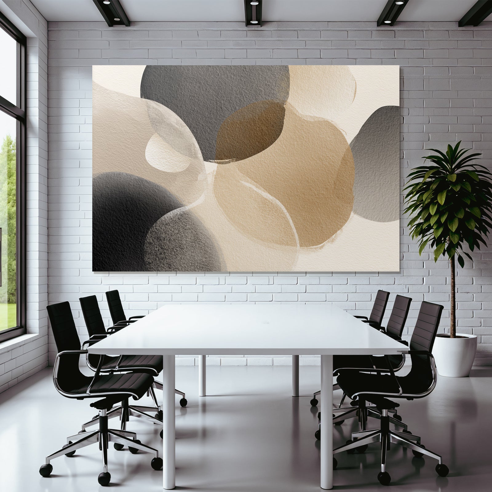 Abstract Design Soft Circular Shapes Earthy Tones