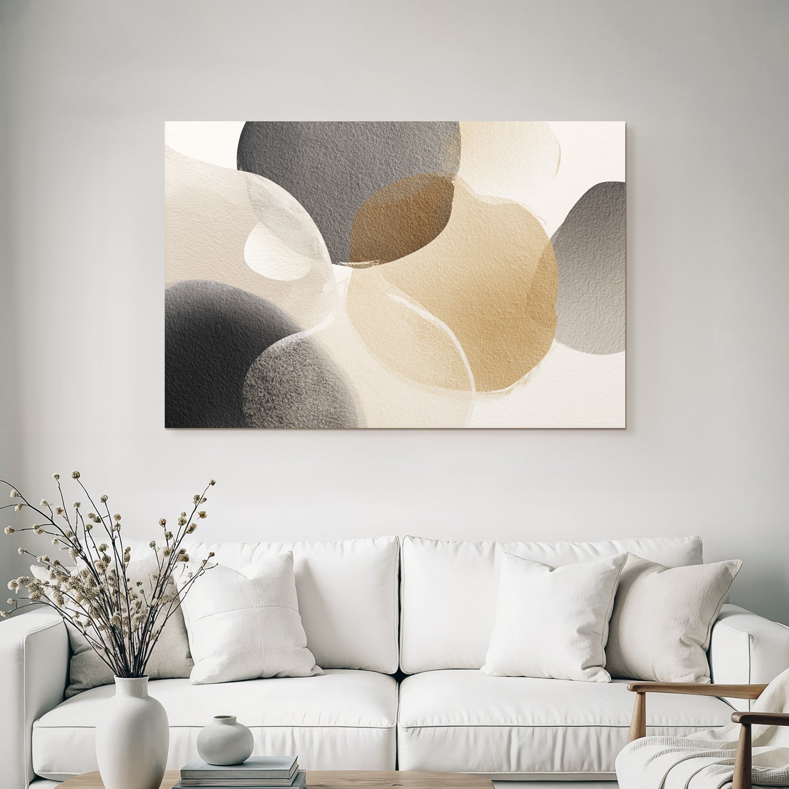 Abstract Design Soft Circular Shapes Earthy Tones