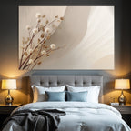 Abstract Flower Branch Artwork Warm Colors
