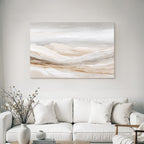 Abstract Landscape Soft Layers Neutral Tones Beige Cream Gray