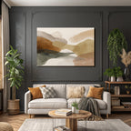 Abstract Watercolor Earthy Tones Ratio