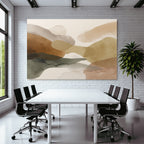 Abstract Watercolor Earthy Tones Ratio