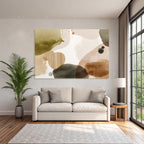 Abstract Watercolor Organic Shapes Earthy Tones