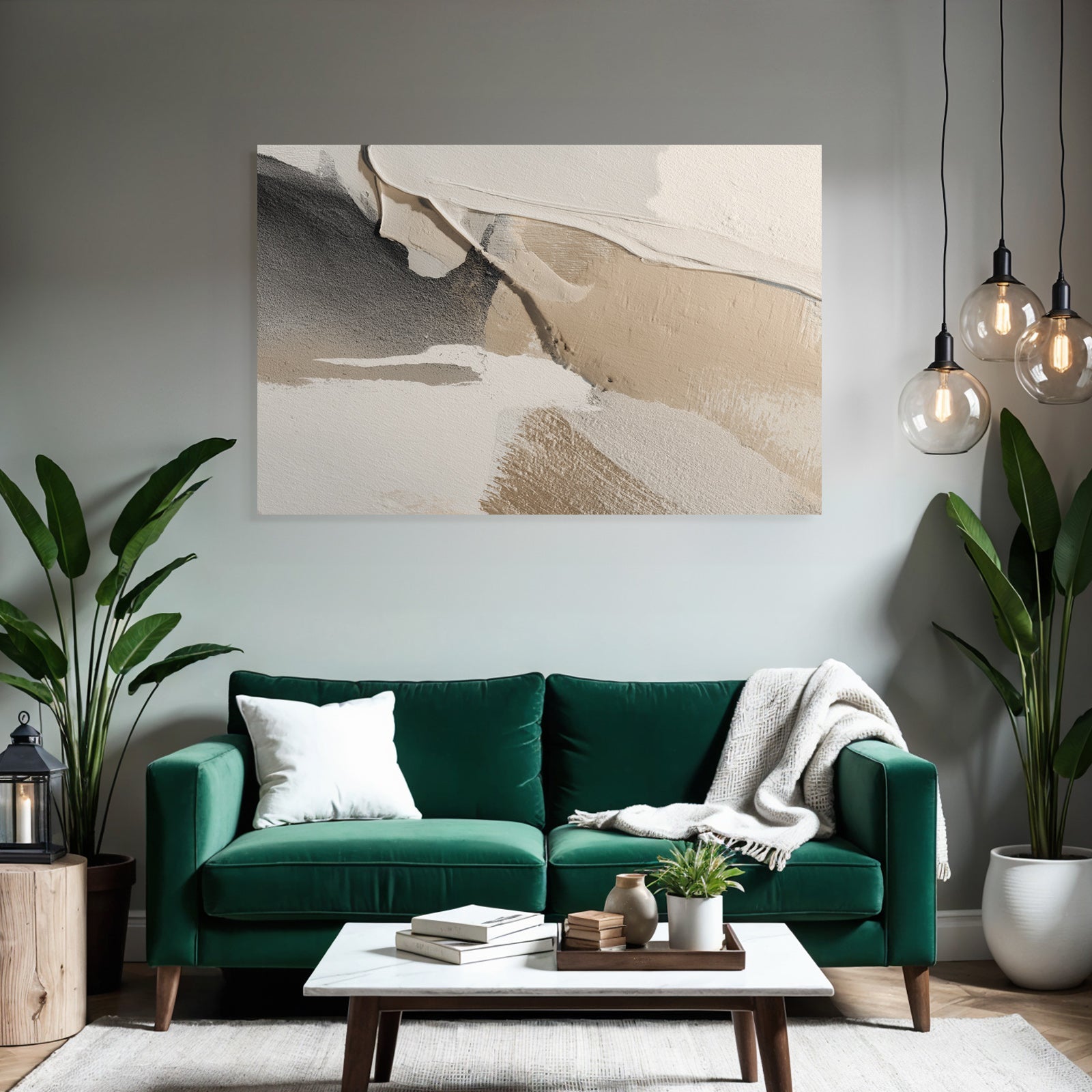 Abstracte Kunst Mit Texturierten Lagen In Neutralen Tonen