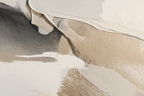 Abstracte Kunst Mit Texturierten Lagen In Neutralen Tonen | Japandi | Einrichtungsstile