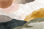 Abstracte Kunst Organische Formen Erdfarben | Japandi | Einrichtungsstile