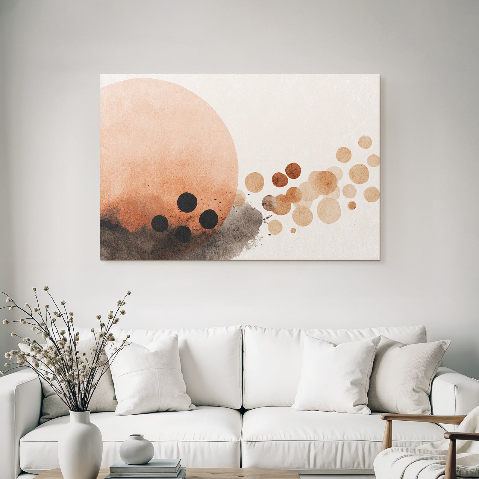 Abstrakte Aquarellkreise Erdige Toene
