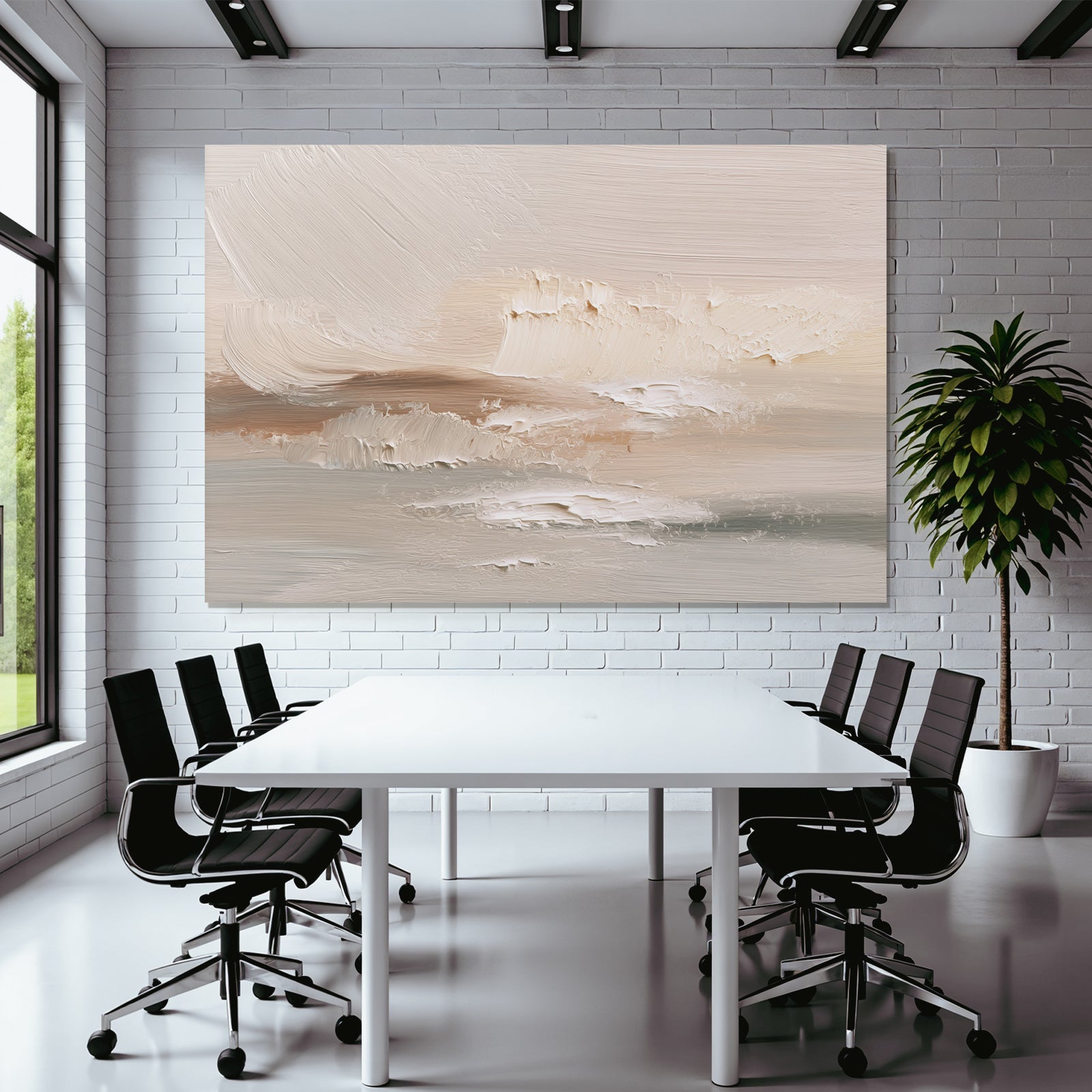 Abstrakte Darstellung Sanfte Farben Landschaft Meereslandschaft
