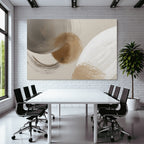 Abstrakte Digitale Kunst Mit Sanften Formen Und Neutralen Farben