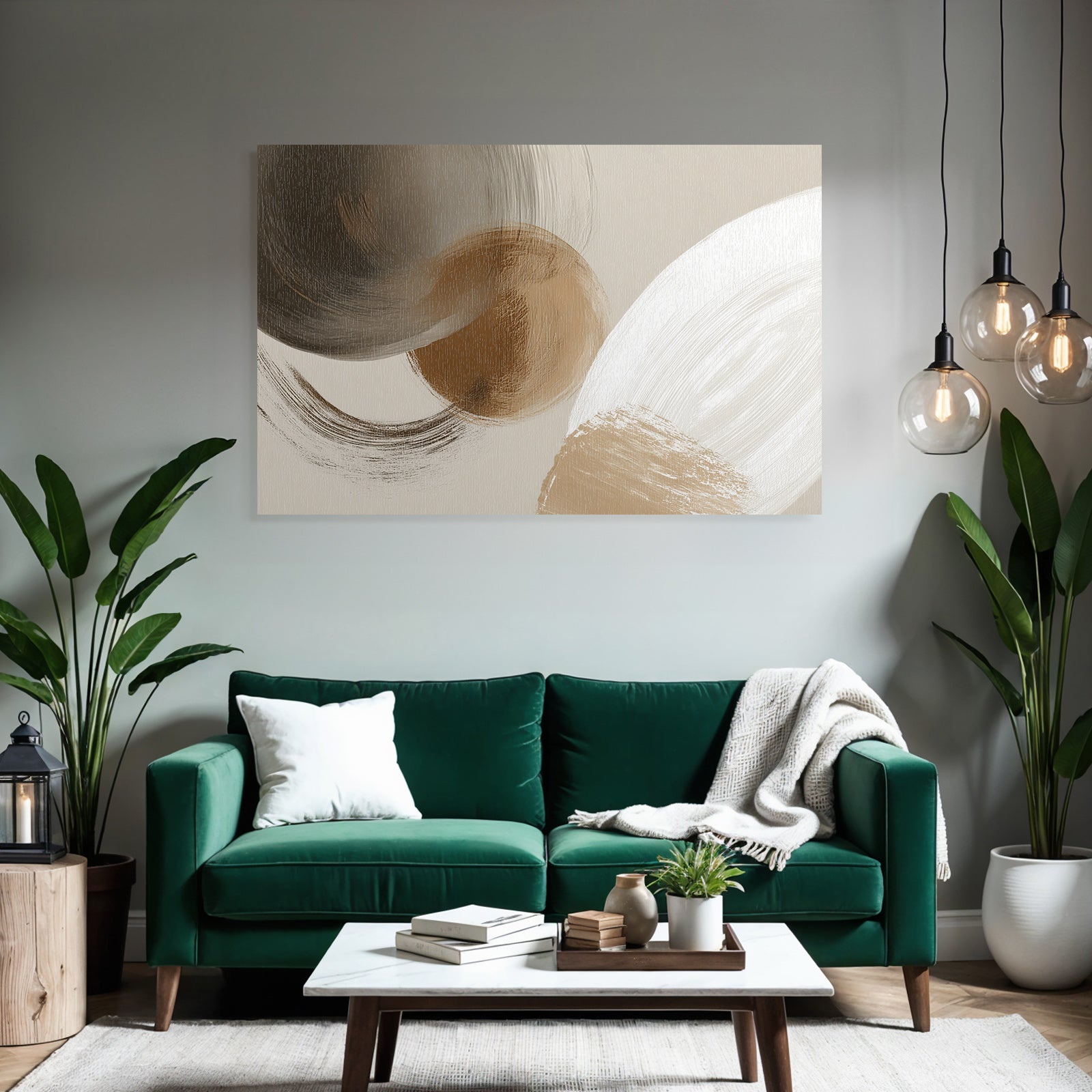 Abstrakte Digitale Kunst Mit Sanften Formen Und Neutralen Farben