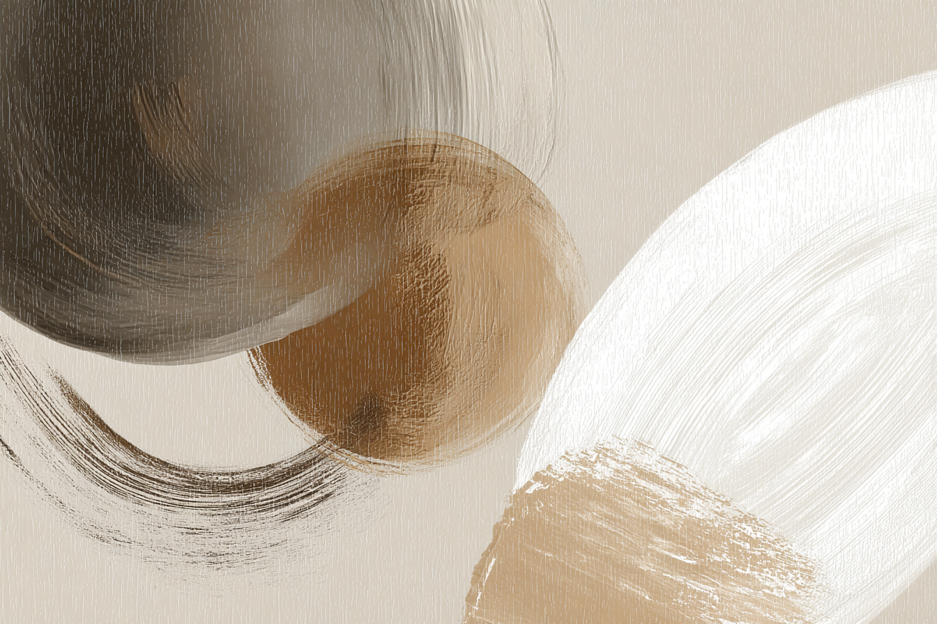 Abstrakte Digitale Kunst Mit Sanften Formen Und Neutralen Farben | Japandi | Einrichtungsstile