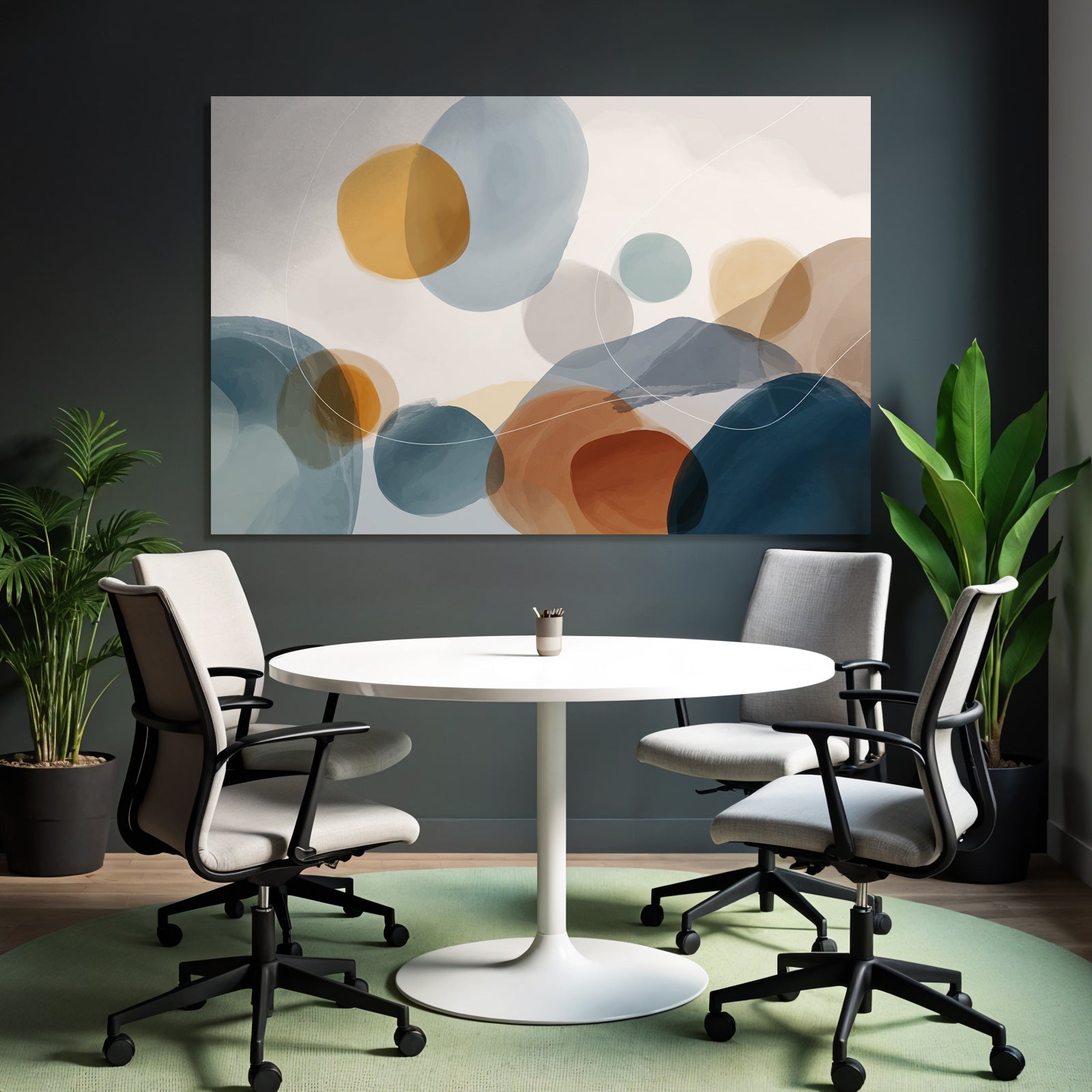 Abstrakte Illustration Farbige Kreise Auf Hellem Hintergrund