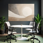 Abstrakte Illustration Landschaft Mit Sanften Erdtoenen Und Formen