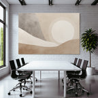 Abstrakte Illustration Landschaft Mit Sanften Erdtoenen Und Formen
