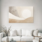 Abstrakte Illustration Landschaft Mit Sanften Erdtoenen Und Formen