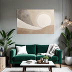 Abstrakte Illustration Landschaft Mit Sanften Erdtoenen Und Formen