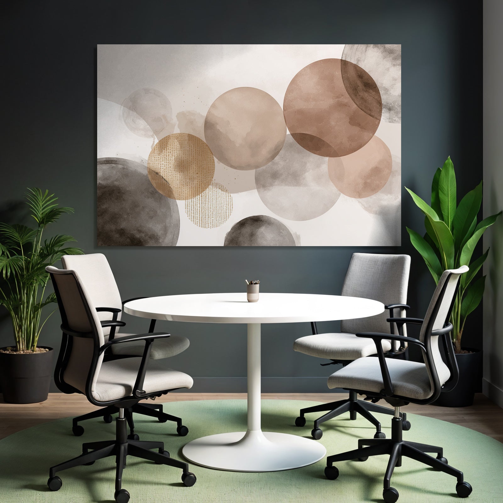 Abstrakte Kreise Wasserfarben Moderne Kunst