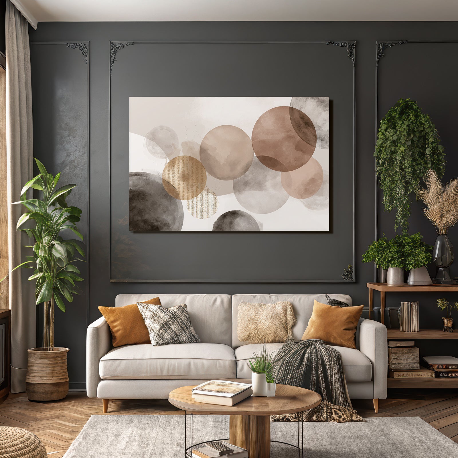 Abstrakte Kreise Wasserfarben Moderne Kunst