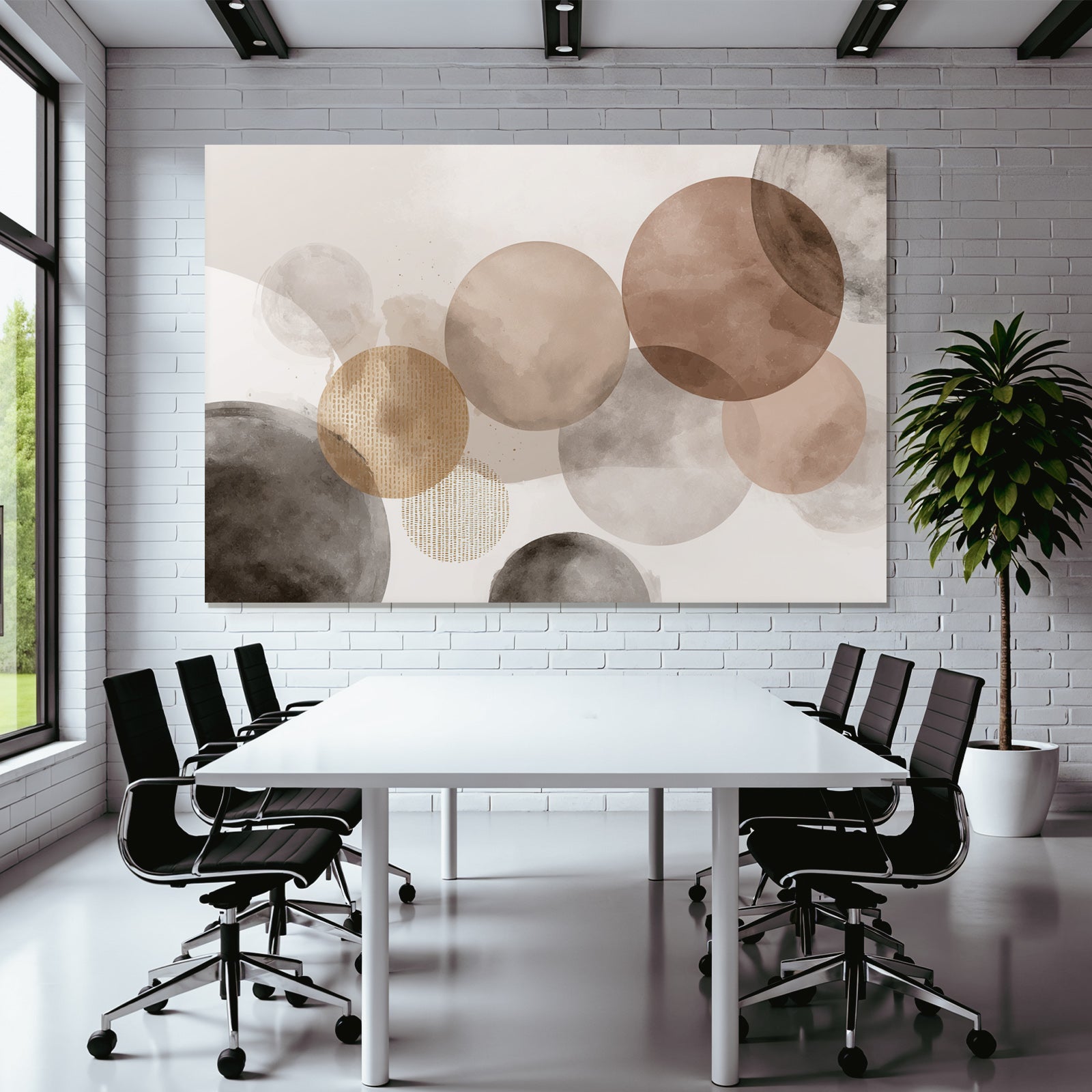 Abstrakte Kreise Wasserfarben Moderne Kunst