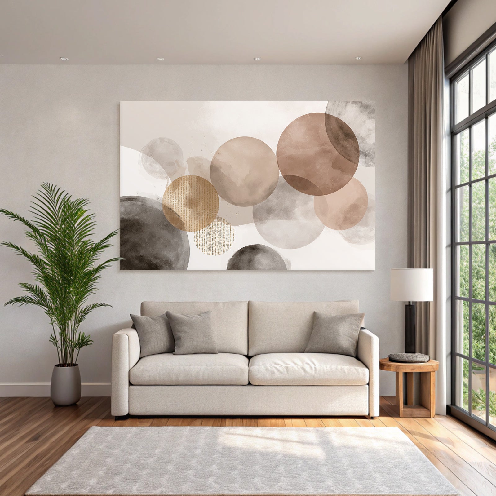 Abstrakte Kreise Wasserfarben Moderne Kunst