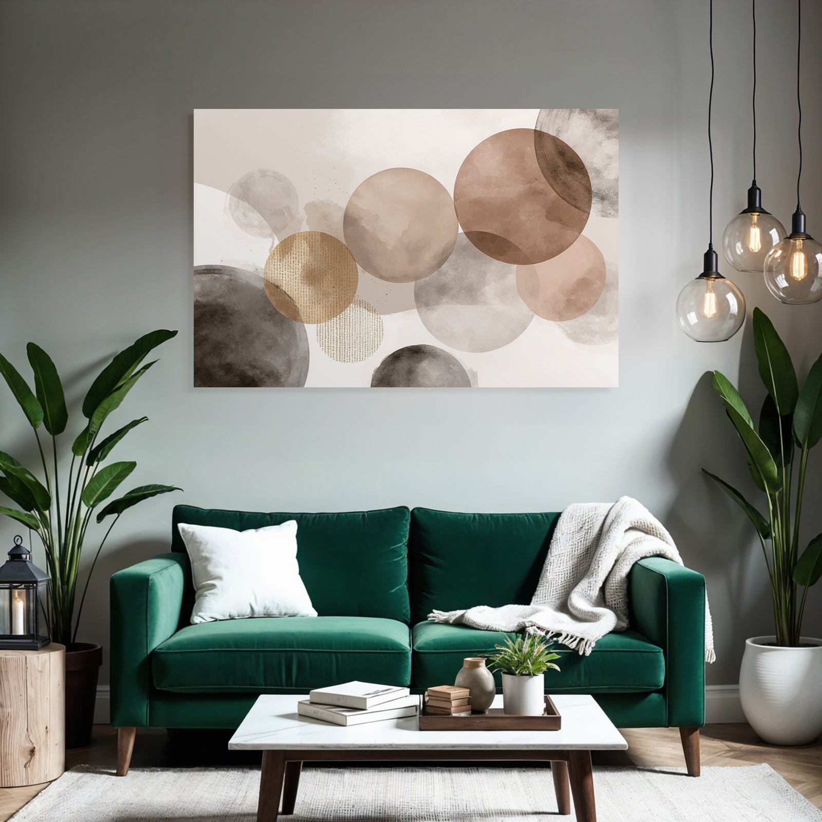 Abstrakte Kreise Wasserfarben Moderne Kunst