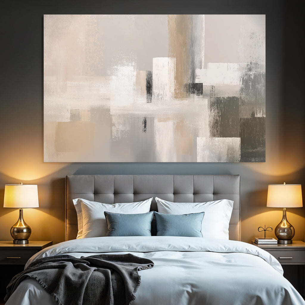 Abstrakte Kunst Bild Mit Sanften Farben Und Pinselstrichen
