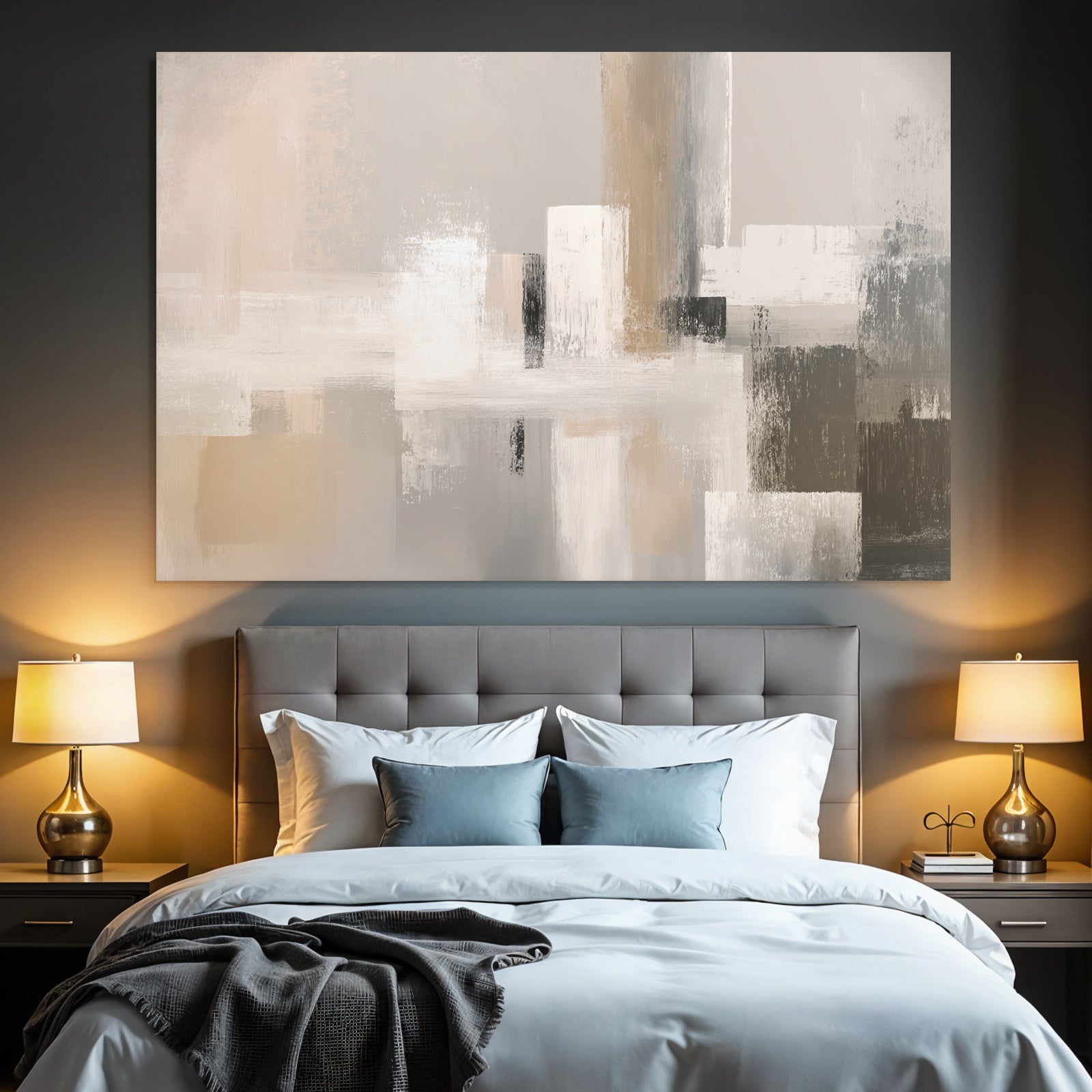 Abstrakte Kunst Bild Mit Sanften Farben Und Pinselstrichen
