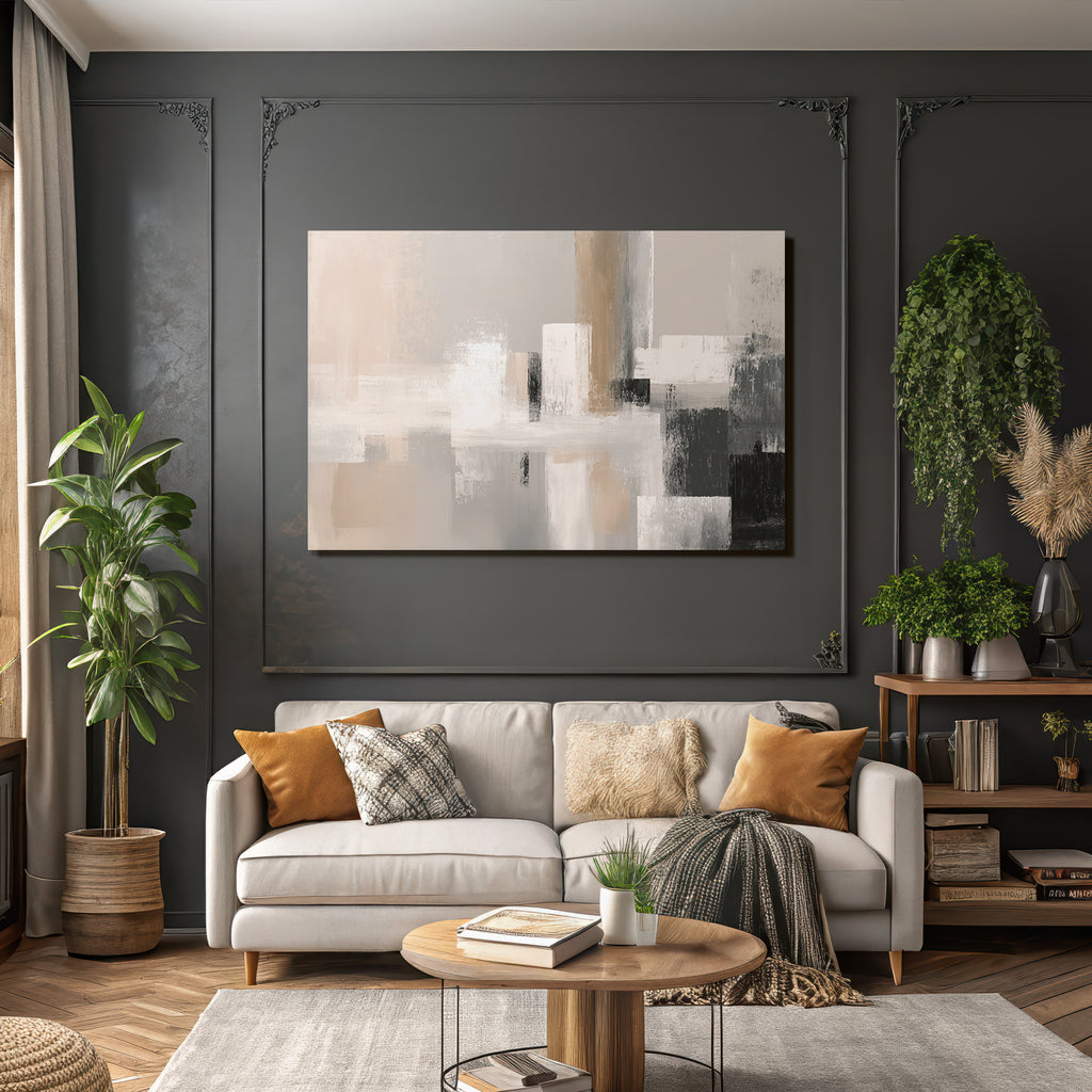 Abstrakte Kunst Bild Mit Sanften Farben Und Pinselstrichen