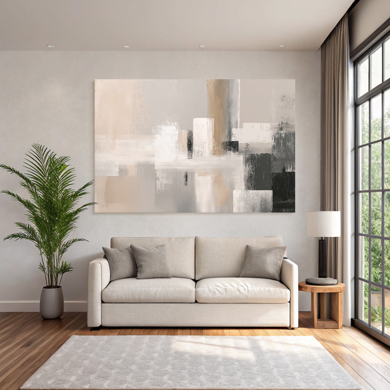 Abstrakte Kunst Bild Mit Sanften Farben Und Pinselstrichen