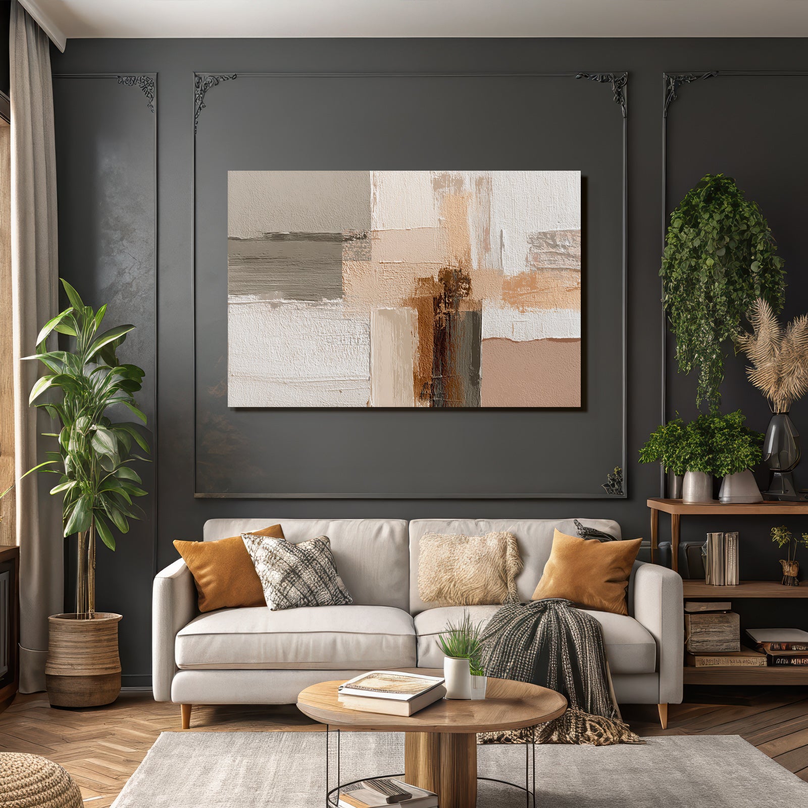 Abstrakte Kunst Mit Verschiedenen Texturen Und Farben