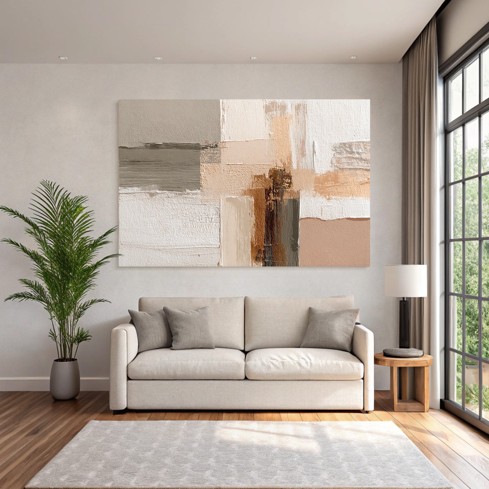 Abstrakte Kunst Mit Verschiedenen Texturen Und Farben