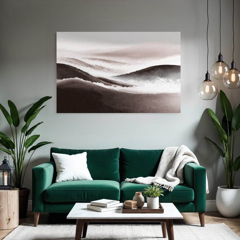 Abstrakte Landschaft Fliessende Linien Neutraltoene
