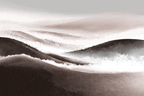 Abstrakte Landschaft Fliessende Linien Neutraltoene | Japandi | Einrichtungsstile