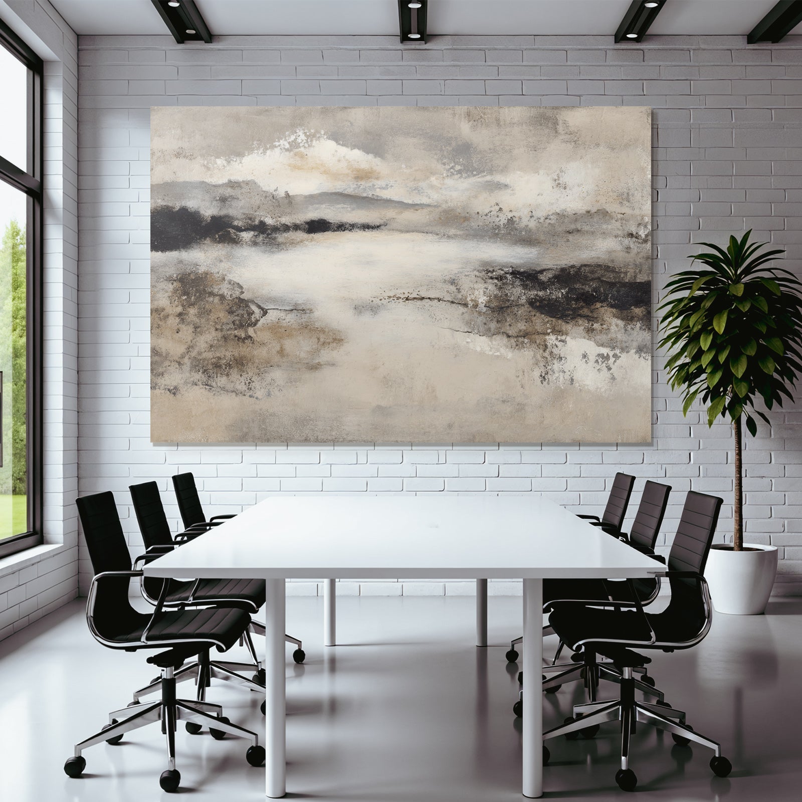 Abstrakte Landschaft Malerei Sanfte Farben