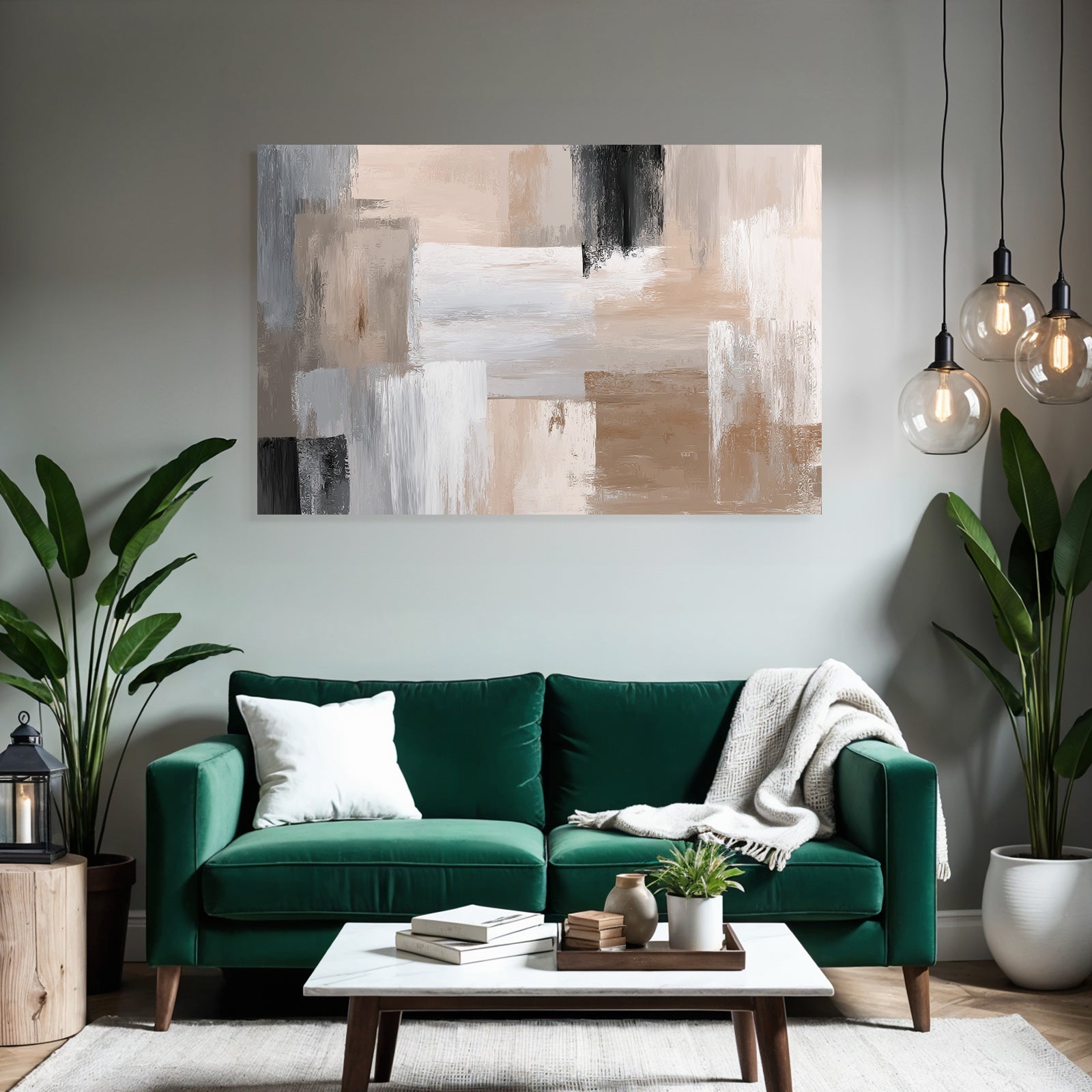 Abstrakte Malerei Neutrale Farben Und Texturen