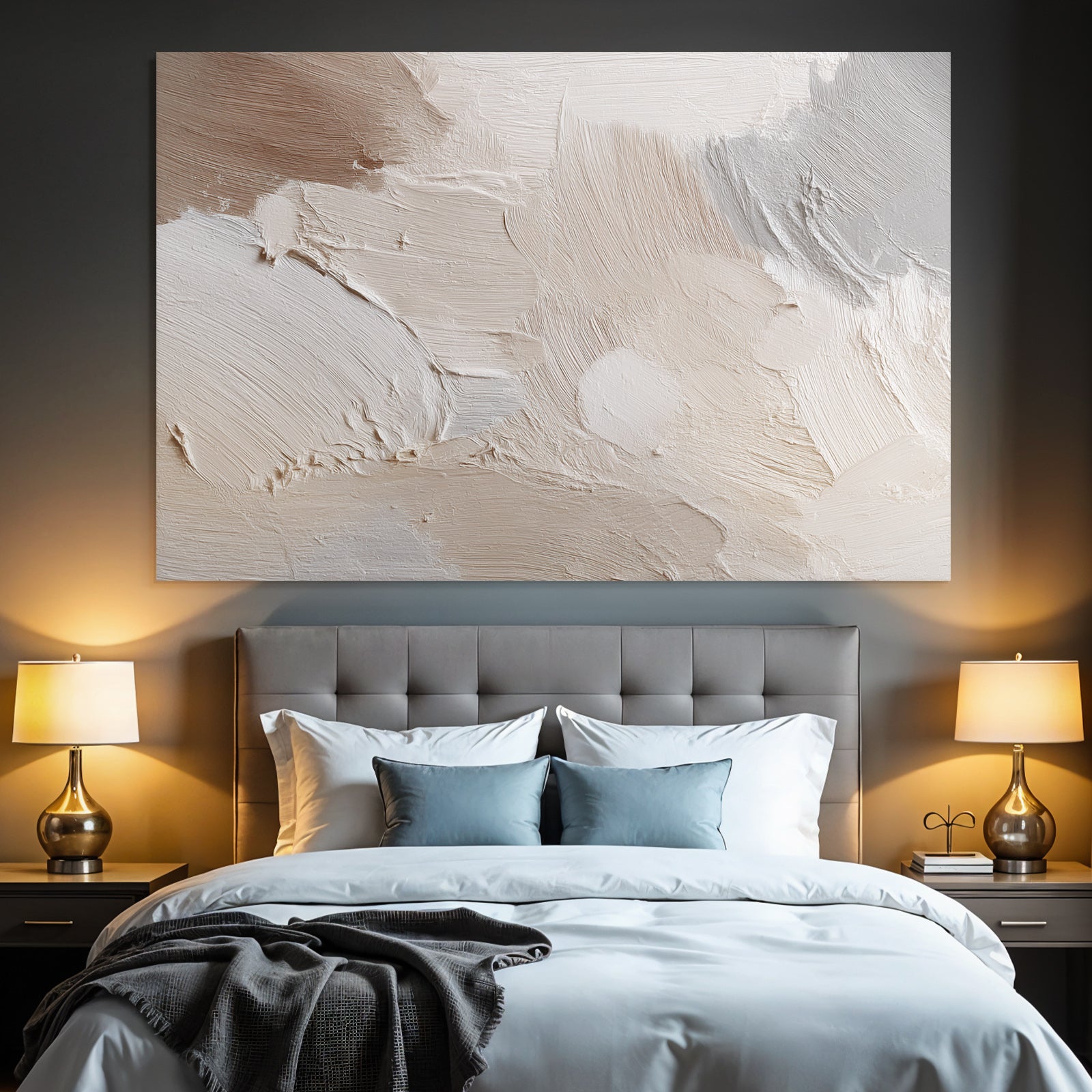Abstrakte Textur Creme Beige Grau Farbe