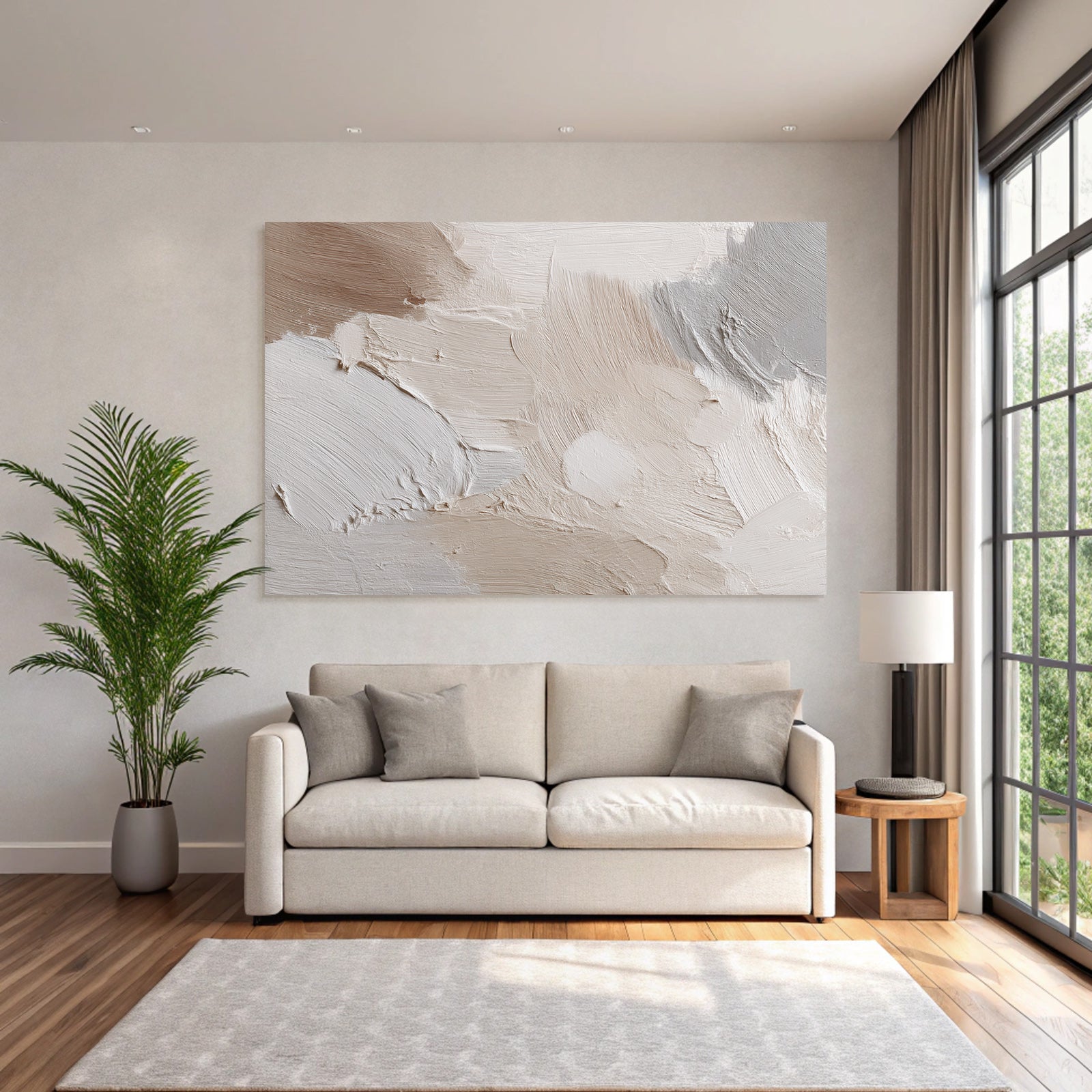 Abstrakte Textur Creme Beige Grau Farbe