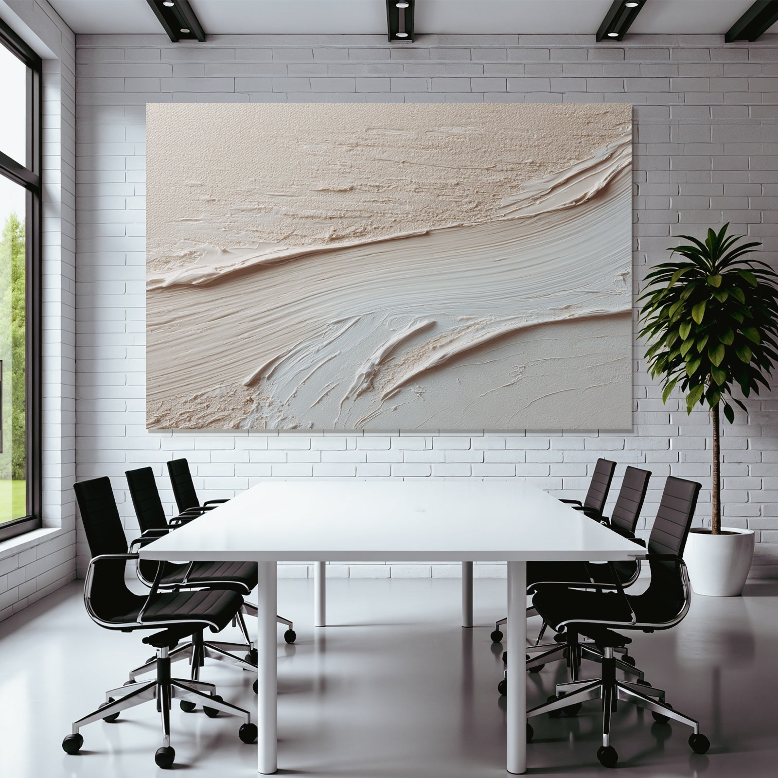 Abstrakte Texturierte Farbe Beige Weiss