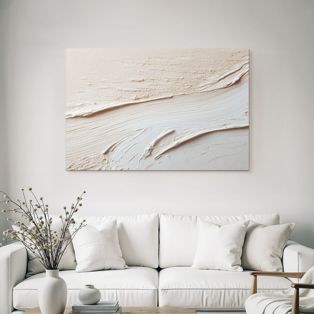 Abstrakte Texturierte Farbe Beige Weiss