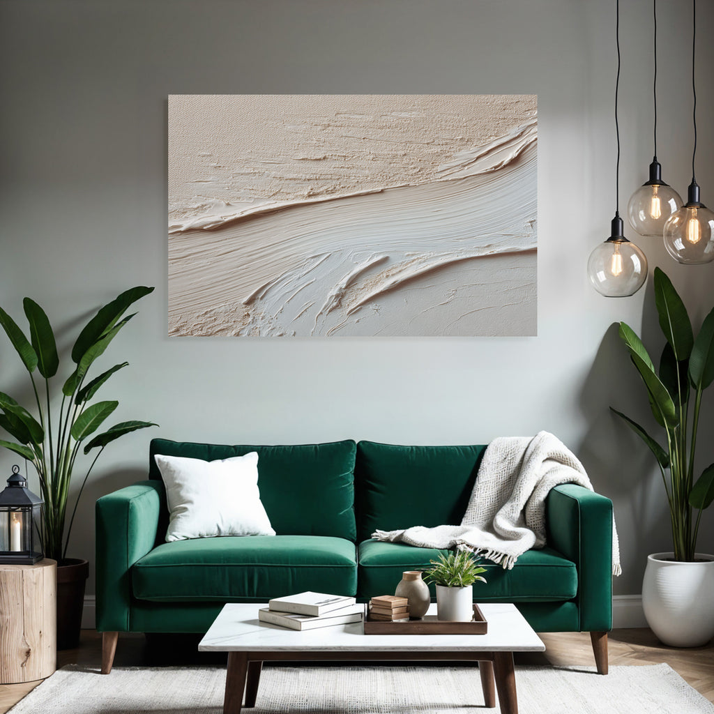 Abstrakte Texturierte Farbe Beige Weiss