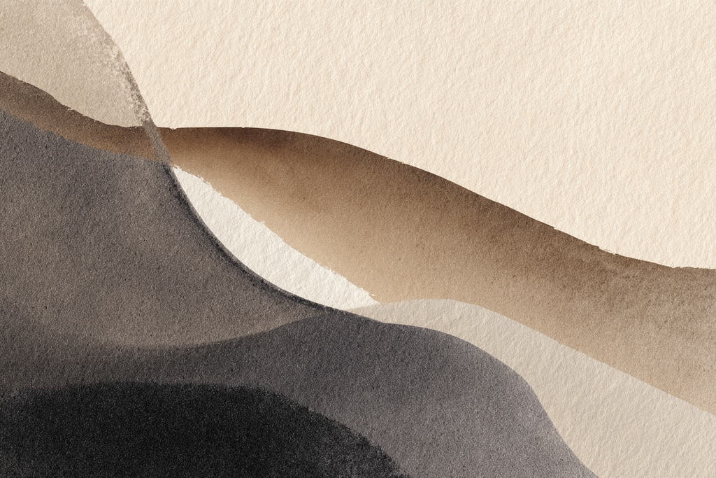 Abstraktes Aquarellbild In Neutralen Toenen | Japandi | Einrichtungsstile
