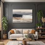 Abstraktes Bild Mit Weichen Farben Grau Beige Und Weiss